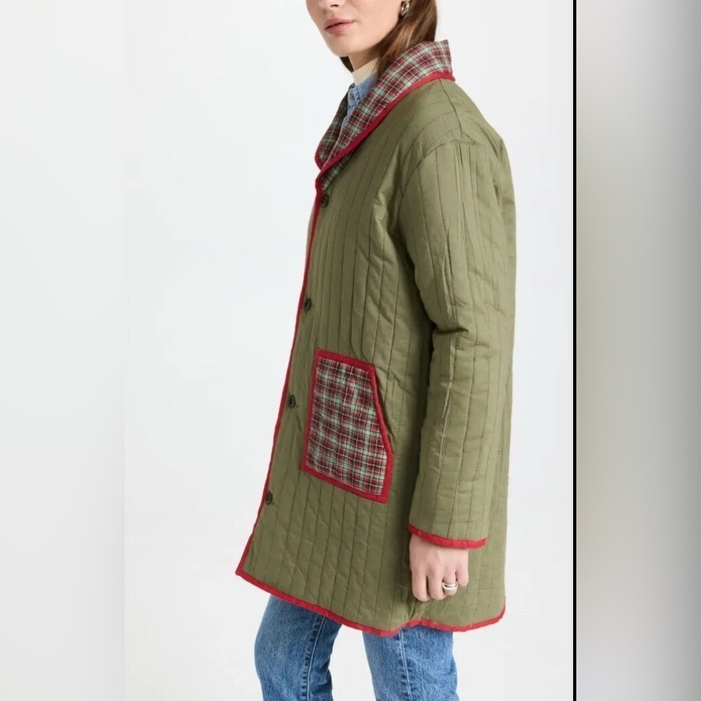 NWT THE GREAT The Reversible Mountain Puffer Plaid Jacket
Size L / 3 Goop - Picture 2 of 11